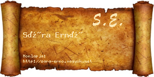 Sára Ernő névjegykártya